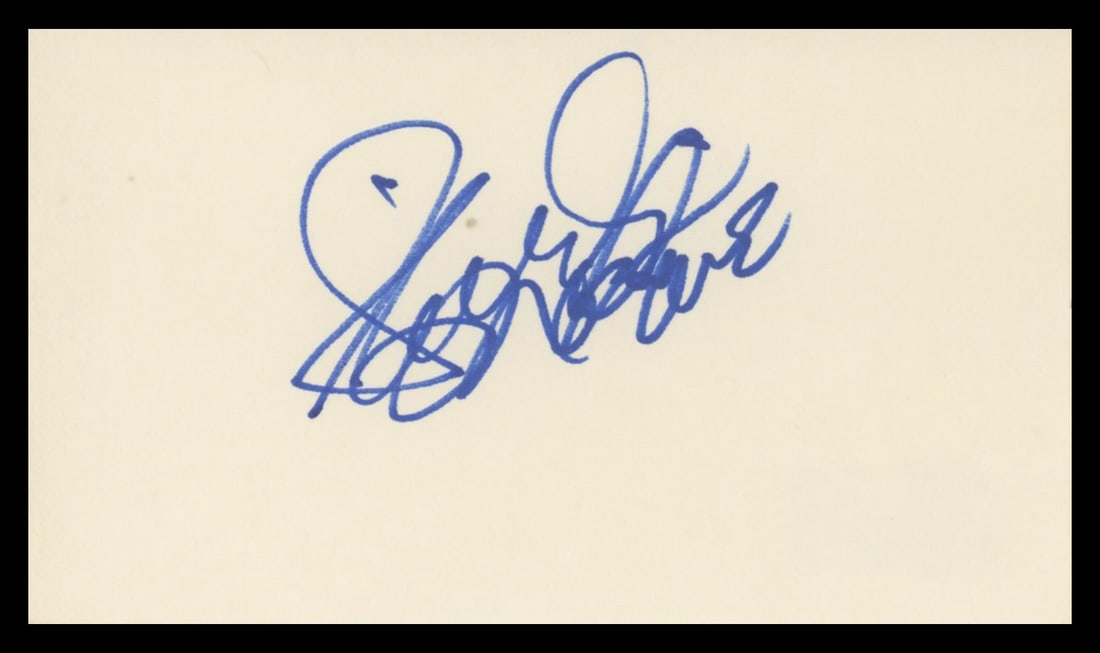 Shirley MacLaine Autographed Index Card Beckett Authenticated Terms of Endearment (1 of 2)