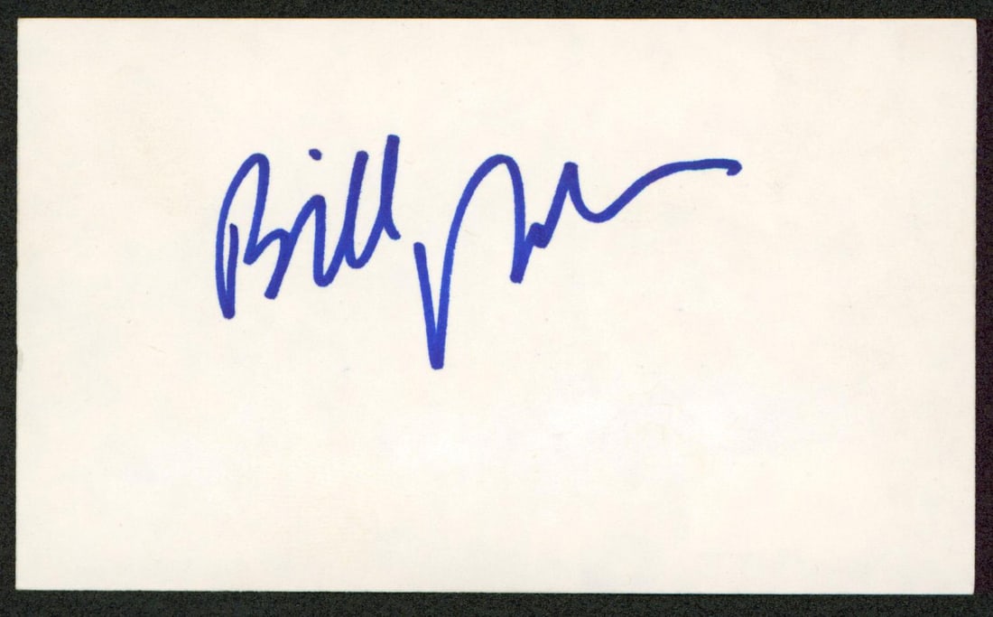 Beckett authenticated Bill Maher signed 3x5 index card (1 of 2)