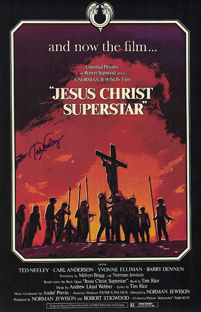 Ted Neeley Signed Jesus Christ Superstar 11x17 Poster with COA: Ted Neeley Signed Jesus Christ Superstar 11x17 Poster with COA This is an original 11x17 movie poster for "Jesus Christ Superstar" signed by Ted Neeley. The item features a tamper-proof numbered holog
