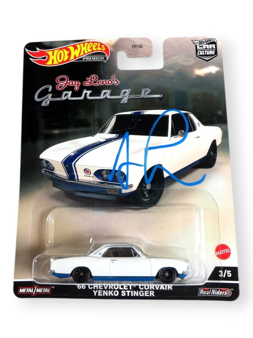 JSA Authenticated Jay Leno Signed Hot Wheels 66 Chevy Corsair Stinger Car (1 of 3)