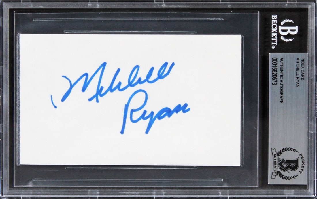 Beckett Slabbed Mitchell Ryan 3x5 Signed Index Card Grosse Pointe Blank (1 of 5)