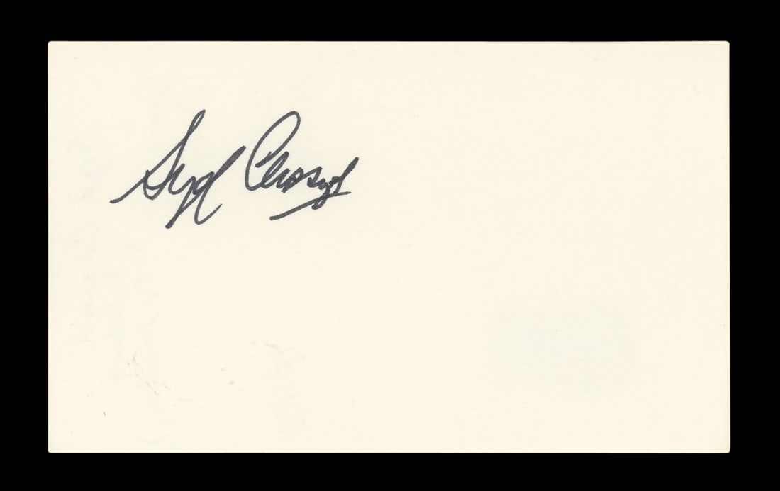 Syd Cassyd Signed Index Card Beckett Authenticated Black Starlet Autograph: Syd Cassyd Signed Index Card Beckett Authenticated Black Starlet Autograph This 3x5 index card features the autograph of Syd Cassyd from Black Starlet. The signature has been authenticated by Beckett 