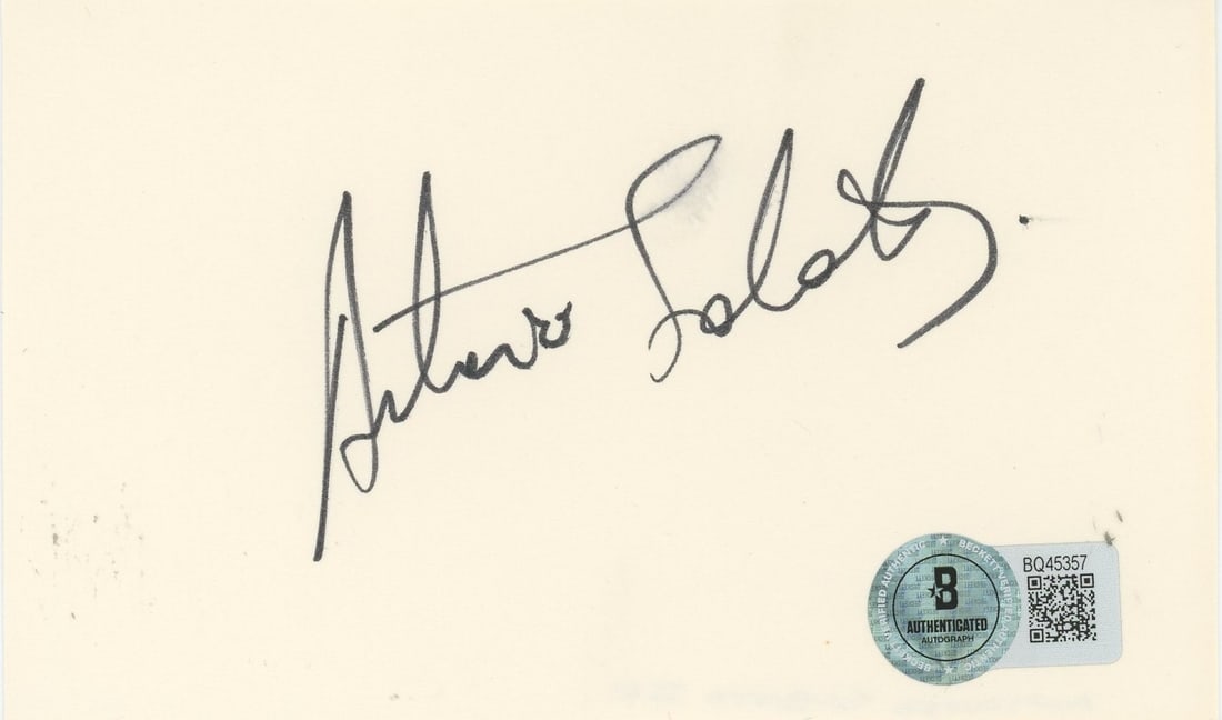 Antonio Sabato Jr. Signed 3x5 Index Card BAS Authentic (1 of 2)