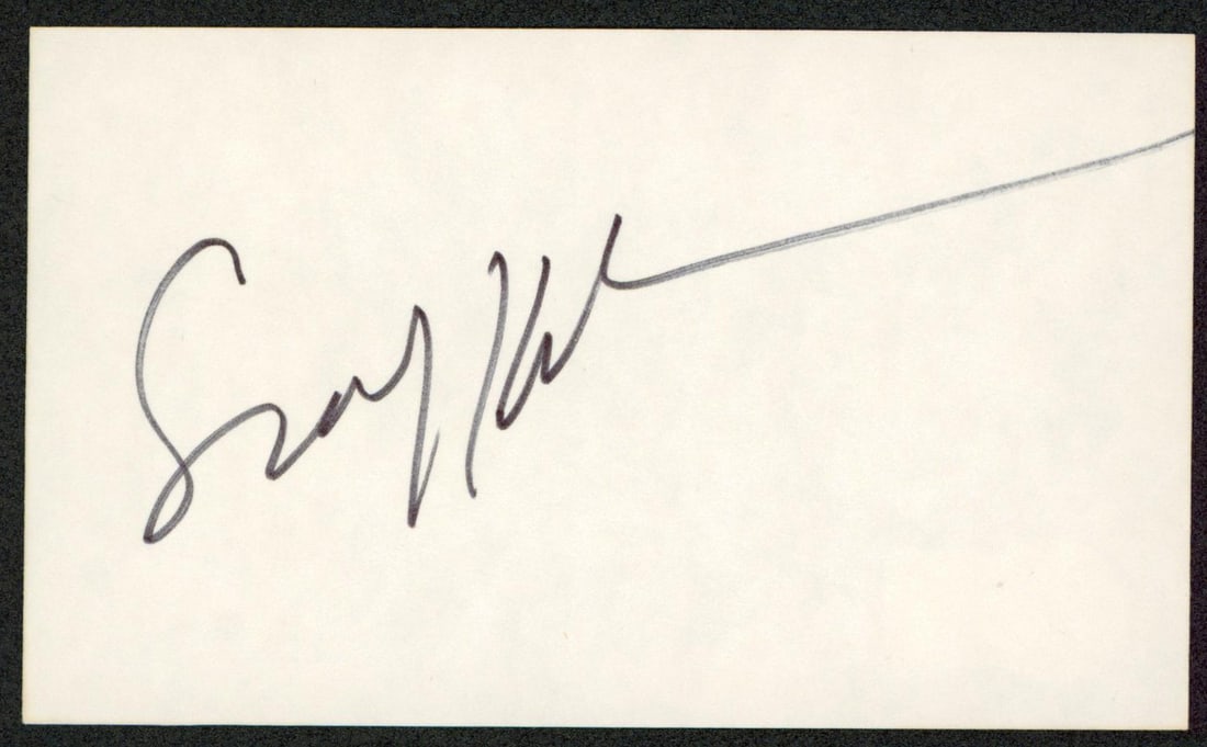 Signed Sally Kellerman 3x5 Index Card MASH BAS Authenticated (1 of 2)