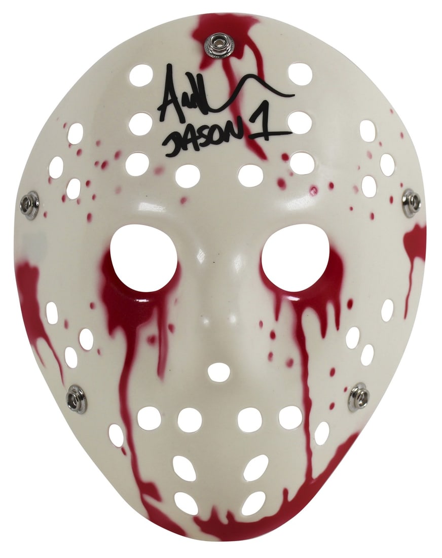 Signed White Jason Mask Ari Lehman Jason 1 Beckett Authenticated Friday The 13th (1 of 5)