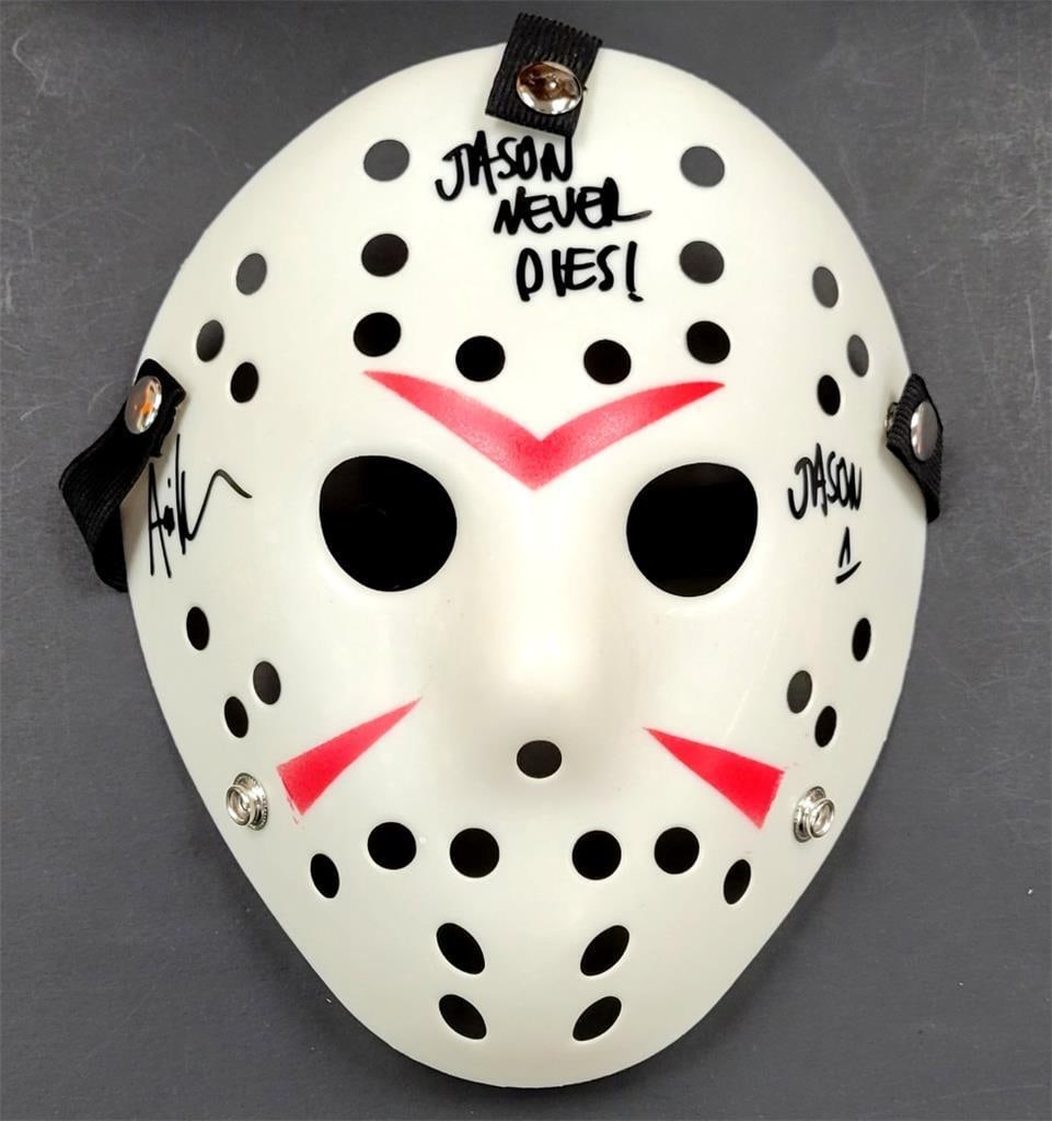Friday the 13th Mask Signed by Ari Lehman with Beckett Authentication: Friday the 13th Mask Signed by Ari Lehman with Beckett Authentication This pre-owned Friday the 13th mask features the autograph of Ari Lehman, the actor who portrayed Jason in the original film. The 