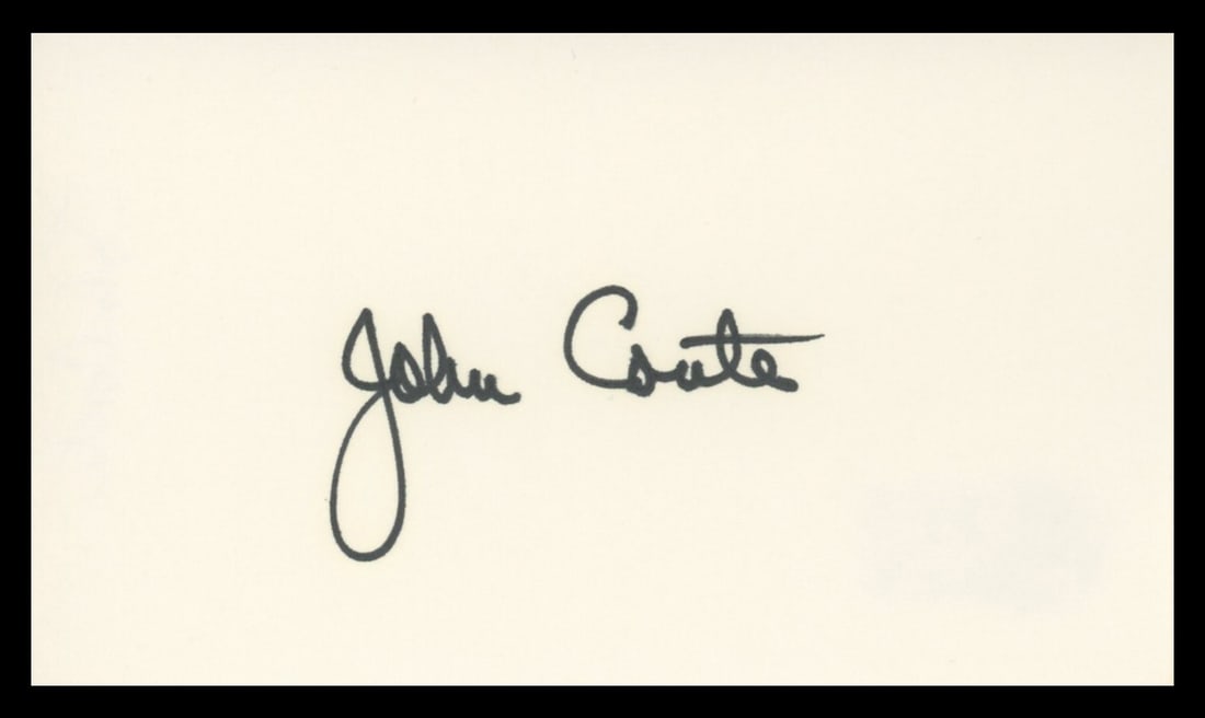 John Conte Autographed 3x5 Index Card Beckett Authenticated Golden Arm (1 of 2)