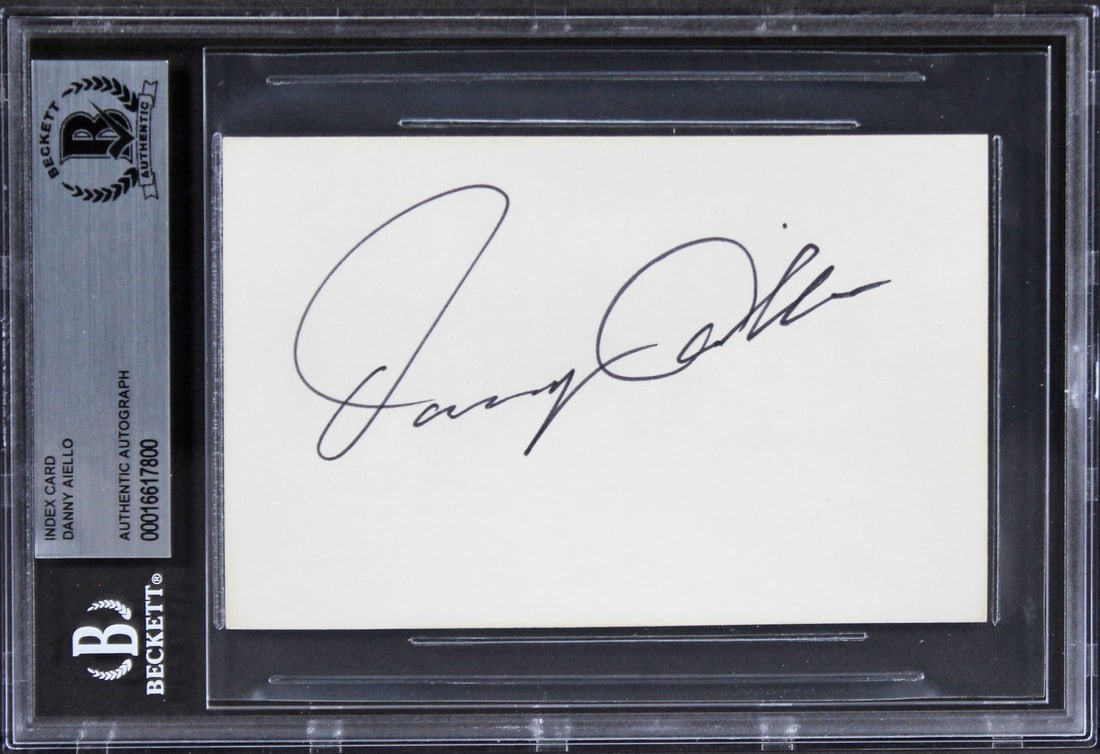 Danny Aiello Signed 3x5 Index Card Do the Right Thing Beckett Authenticated (1 of 2)