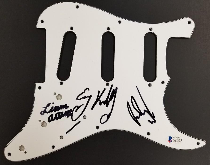 Kelly Garcia Autographed Pickguard From FOREVER IN YOUR MIND With Beckett COA: Kelly Garcia Autographed Pickguard From FOREVER IN YOUR MIND With Beckett COA This original guitar pickguard is signed by the members of FOREVER IN YOUR MIND, including Kelly Garcia. The item is from 