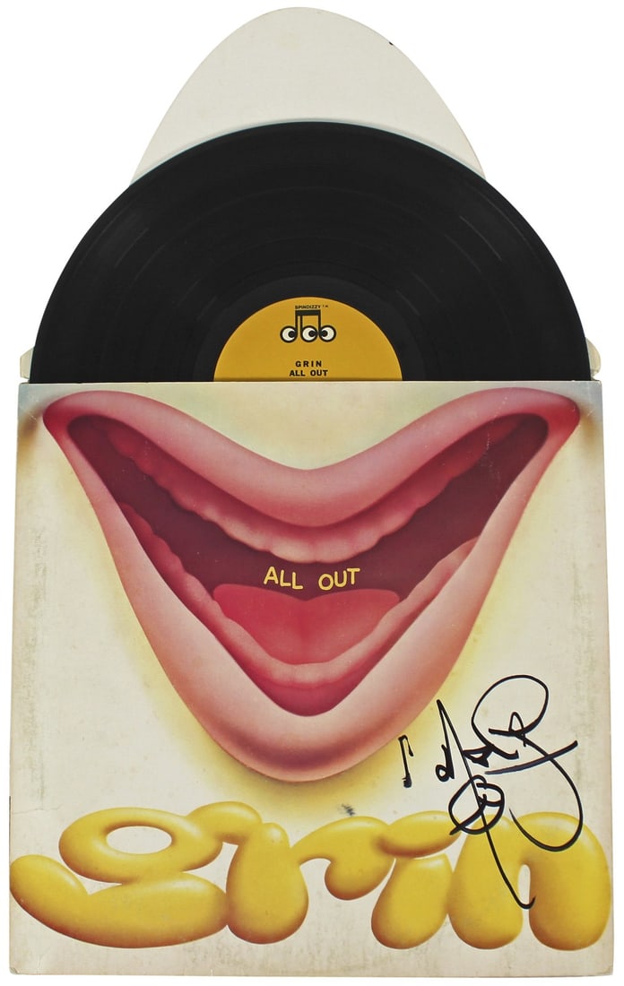 Nils Lofgren Grin Signed Album Cover Vinyl with Beckett COA (1 of 10)