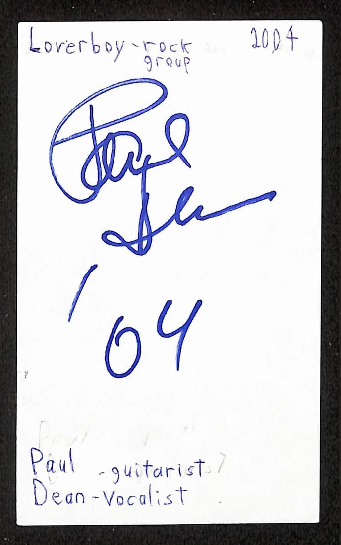 Paul Dean signed 3x5 index card JSA: Paul Dean signed 3x5 index card JSA This is an original 3x5 index card autographed by Paul Dean. The item is associated with baseball and originates from the United States. The card is pre-owned and c