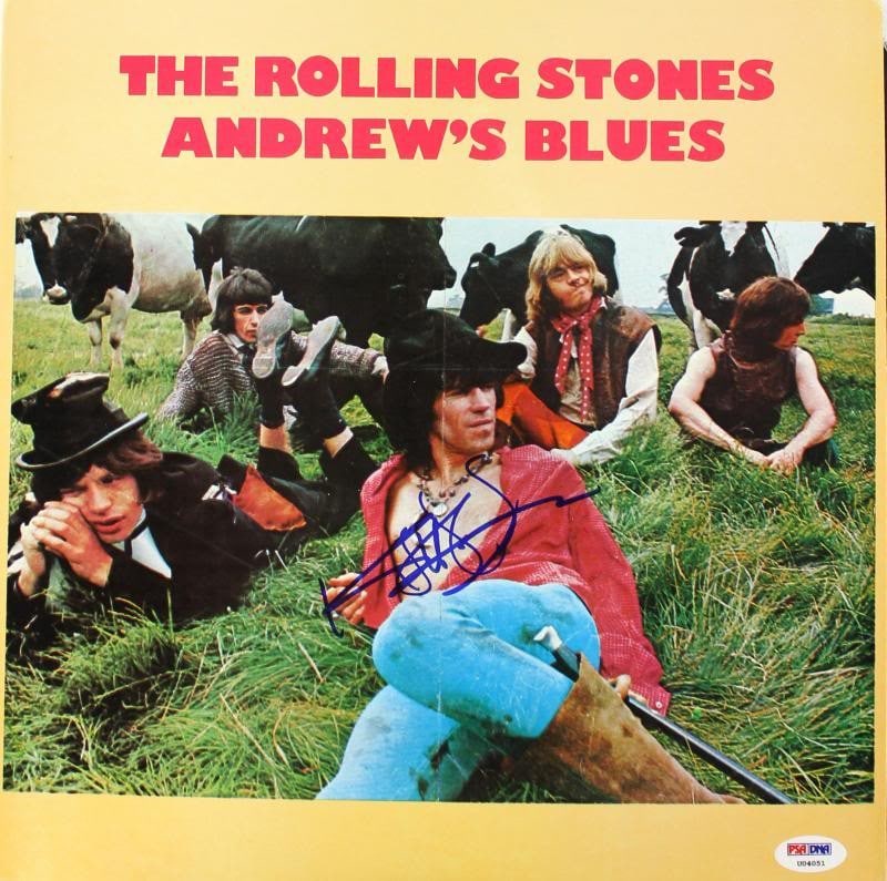 PSA DNA Keith Richards signed Rolling Stones record cover (1 of 4)
