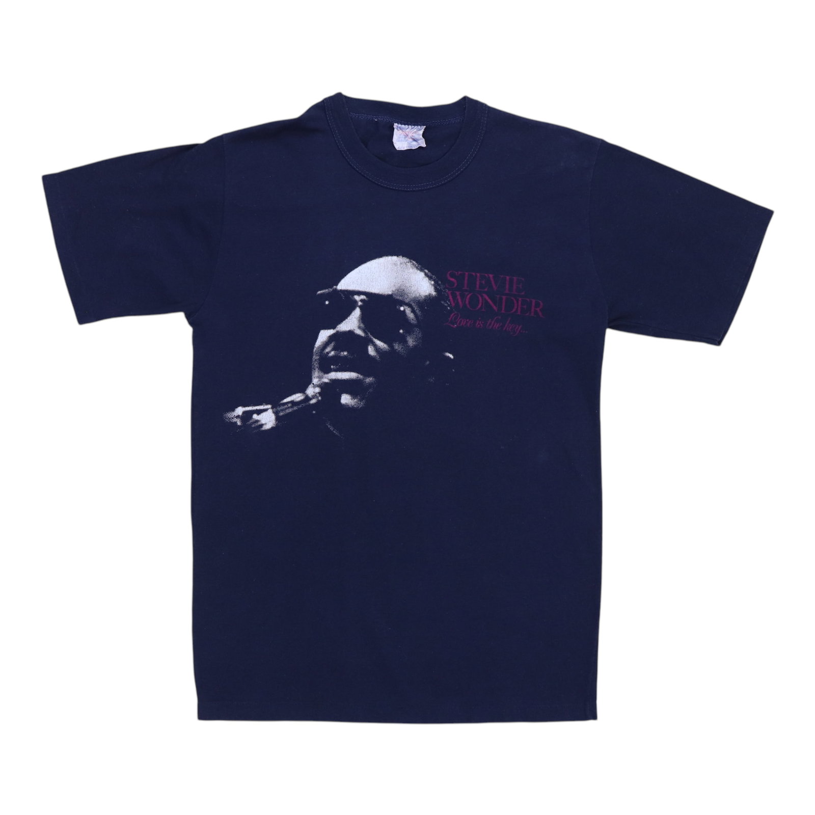 Vintage 1987 Stevie Wonder Love Is The Key Tour Purple Cotton Shirt (1 of 5)