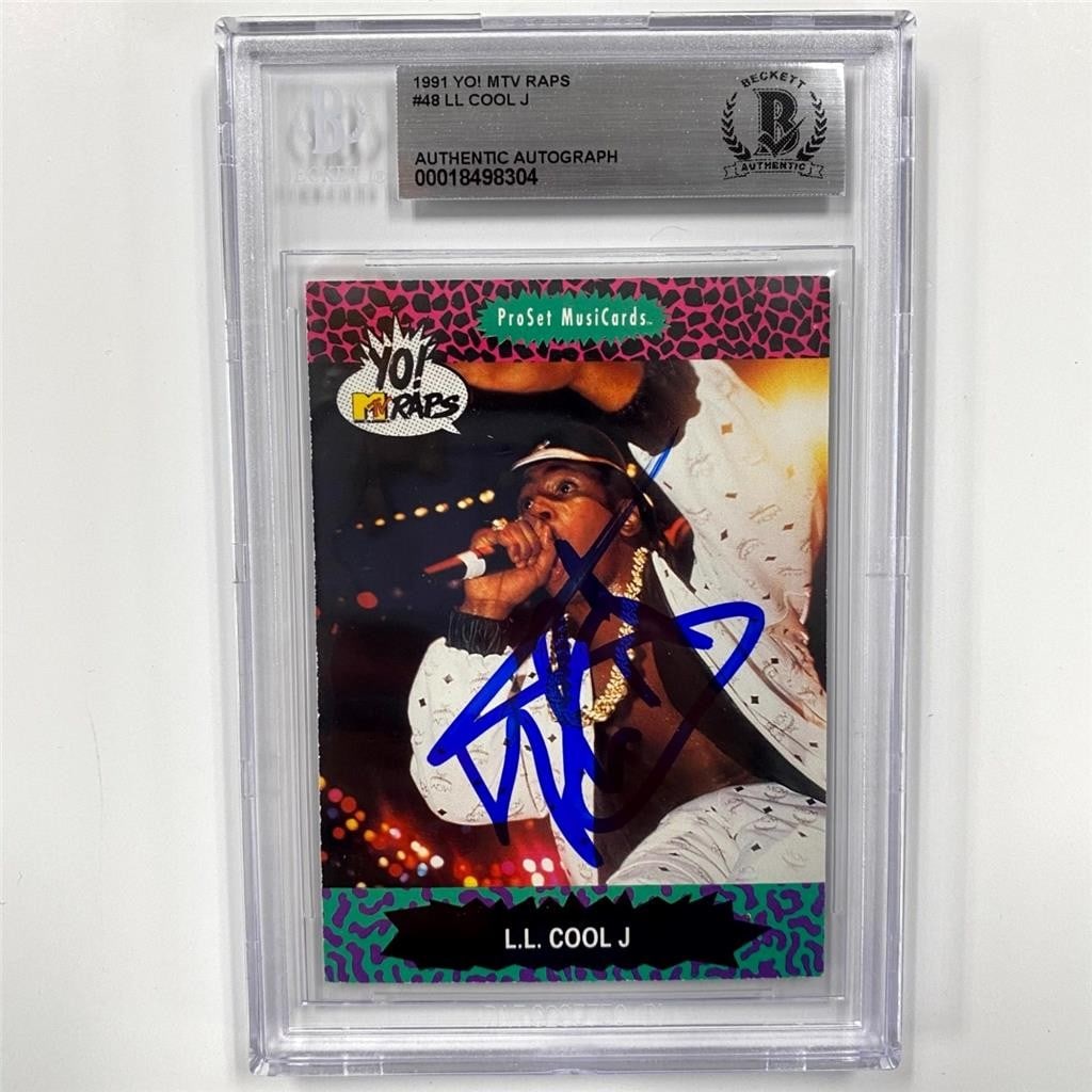 Beckett Authenticated LL Cool J 1991 YO MTV Raps Card (1 of 3)