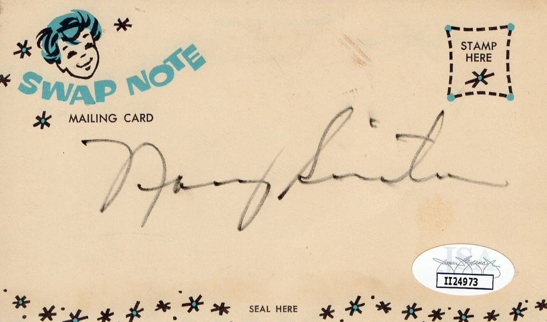Nancy Sinatra Hand-Signed Envelope With JSA Authentication (1 of 2)