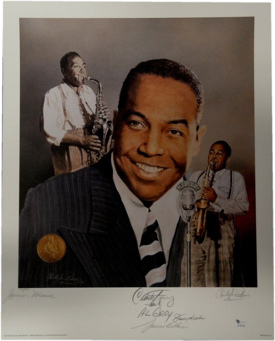Junior Mance Clark Terry Al Grey Signed 16x20 Poster GAI Authenticated (1 of 2)