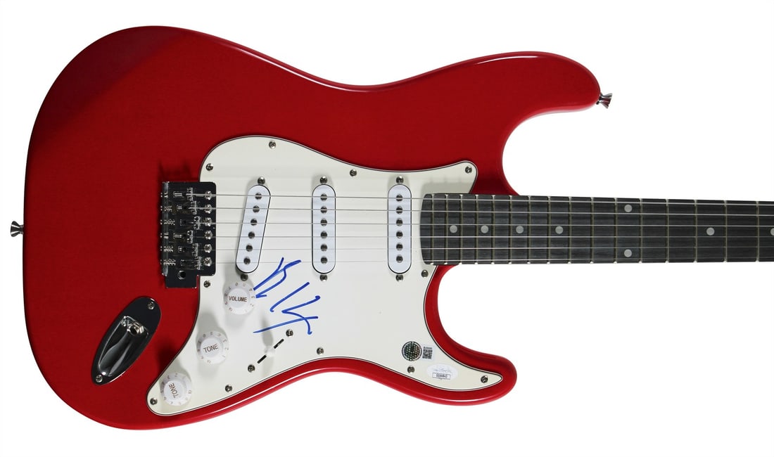 Billy Idol signed red electric guitar Beckett authenticated (1 of 3)