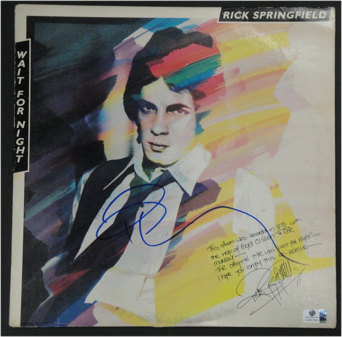 Rick Springfield Autographed Record Cover Wait For Night JSA Certified (1 of 4)