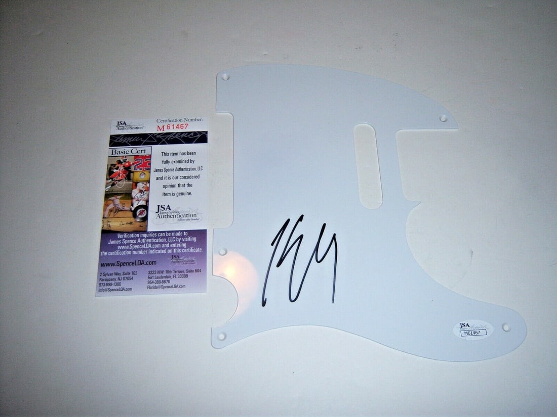 Signed Guitar Pickguard Kenny Chesney No Shoes No Shirt No Problem JSA COA (1 of 1)
