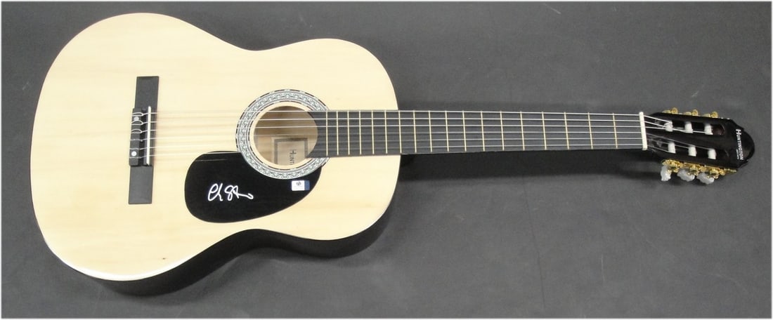 Acoustic Guitar Signed by Chris Stein Authenticated by Global Authentics: Acoustic Guitar Signed by Chris Stein Authenticated by Global Authentics This is an acoustic guitar hand-signed by Chris Stein, renowned guitarist of Blondie. The autograph has been authenticated by G