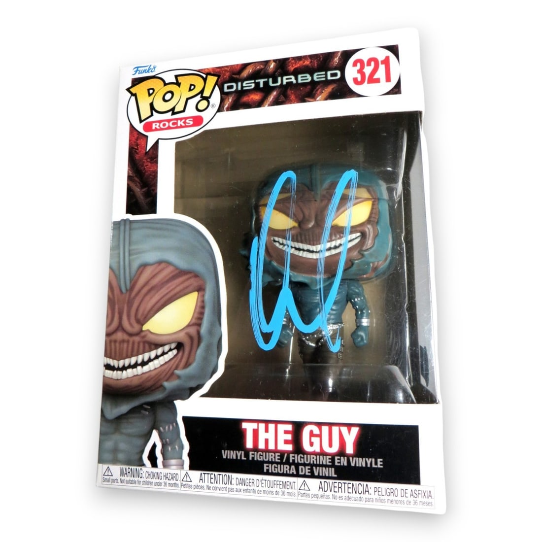 David Draiman Signed Funko POP! Disturbed Figure Beckett Authenticated: David Draiman Signed Funko POP! Disturbed Figure Beckett Authenticated This is an original David Draiman signed Funko POP! figure representing the band Disturbed. The autograph has been authenticated 
