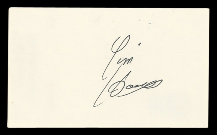 Tim Hauser Autographed 3x5 Index Card The Manhattan Transfer BAS Certified (1 of 2)