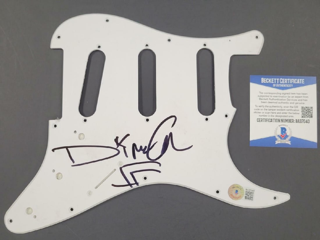 White Pickguard Signed by Dino Cazares with BAS Authentication (1 of 1)