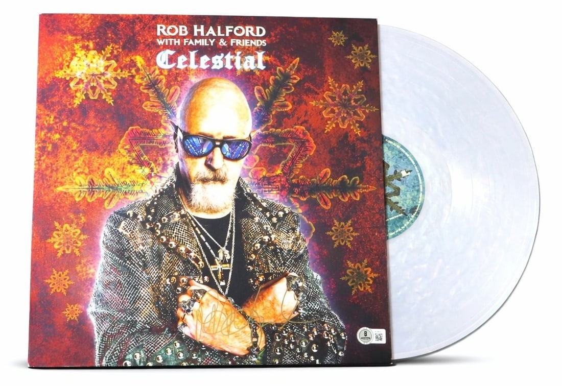 Beckett Authenticated Rob Halford Signed Judas Priest Album Cover: Beckett Authenticated Rob Halford Signed Judas Priest Album Cover This is an original record album cover autographed by Rob Halford of Judas Priest. The autograph has been authenticated by Beckett Aut
