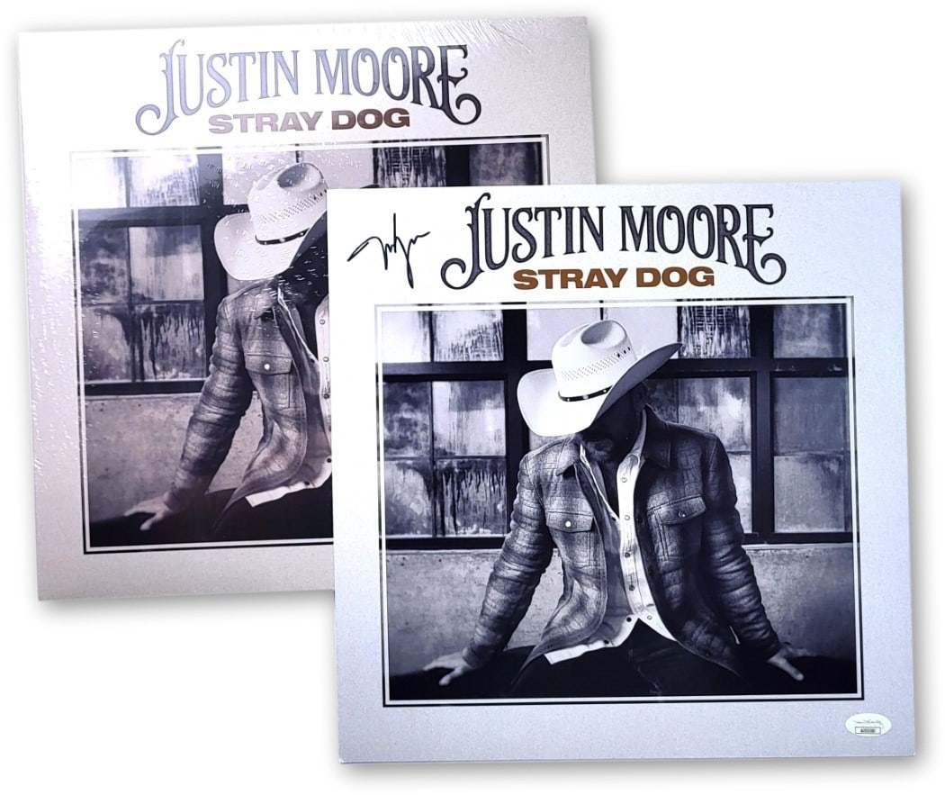 Justin Moore Signed Stray Dog Album and Promo Photo JSA Authenticated (1 of 2)
