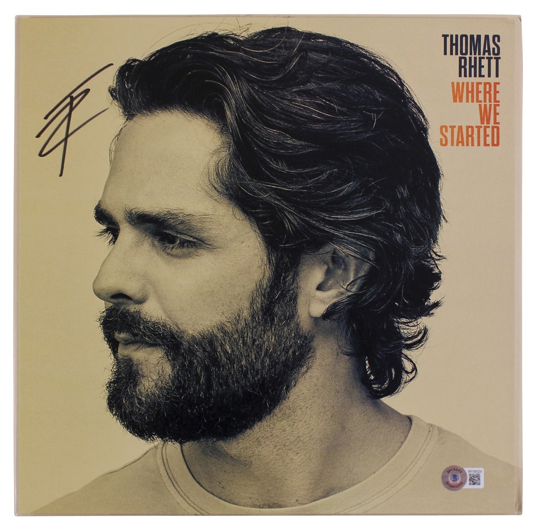 Thomas Rhett Signed Where We Started Album Flat with Vinyl Beckett Authenticated: Thomas Rhett Signed Where We Started Album Flat with Vinyl Beckett Authenticated This authentic autographed album flat of Thomas Rhett's "Where We Started" is a must-have for any fan. The item include