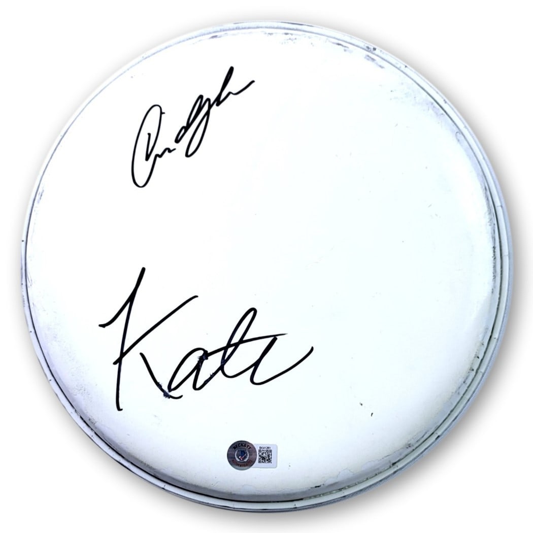 Autographed Drumhead Signed by Kate Pierson and Cindy Wilson Beckett Authenticated: Autographed Drumhead Signed by Kate Pierson and Cindy Wilson Beckett Authenticated This is a 10-inch drumhead autographed by Kate Pierson and Cindy Wilson of The B-52s. The signatures have been authen