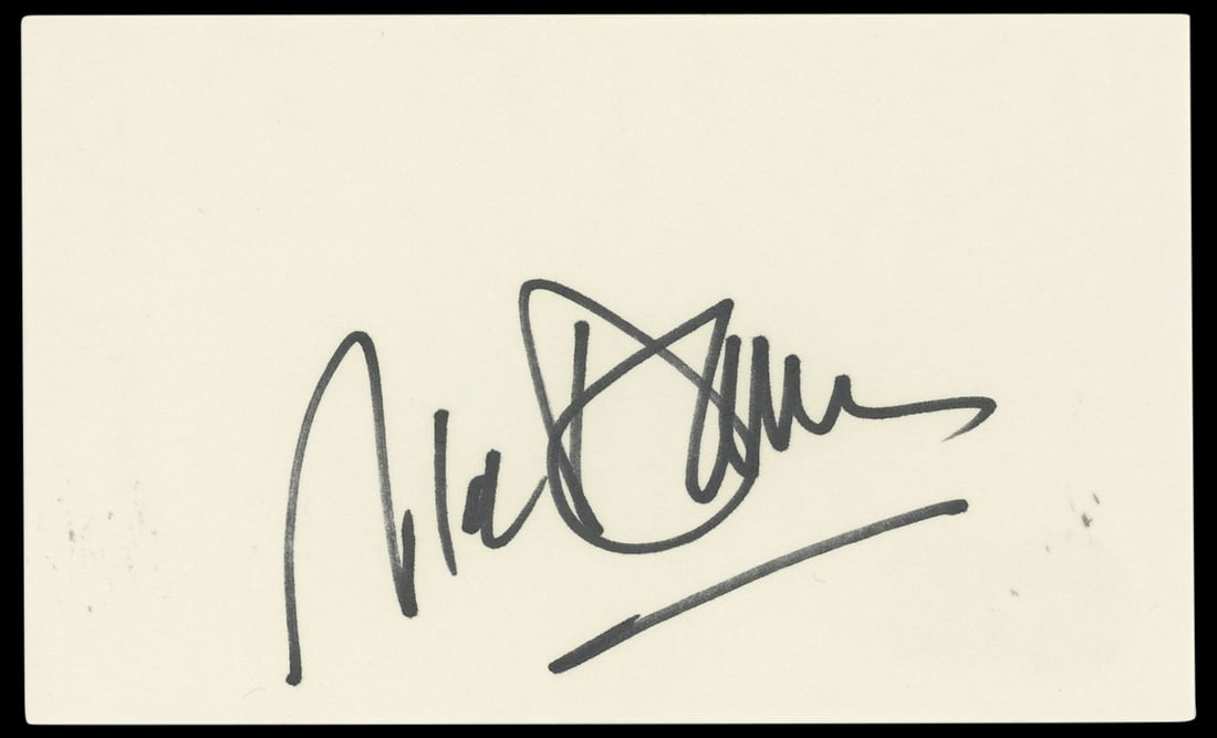 Vic Damone Signed 3x5 Index Card Authenticated by Beckett (1 of 2)