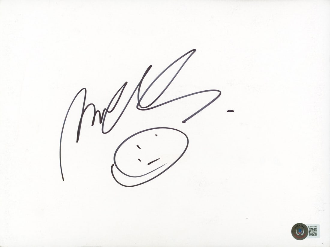 Maxwell Signed 9x12 Hand Drawn Sketch Autographed Beckett BAS (1 of 5)