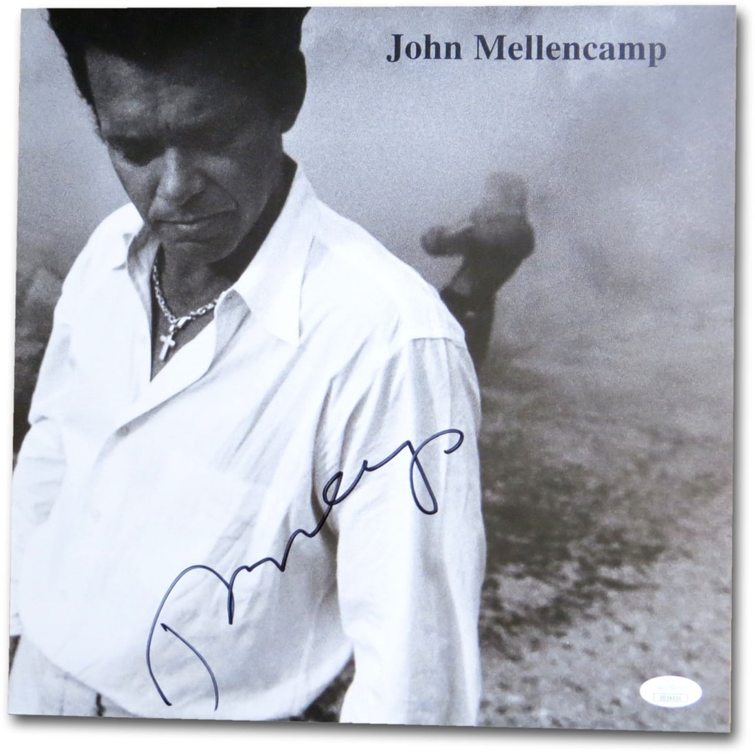 John Mellencamp Signed 12x12 Promo Poster JSA Authenticated: John Mellencamp Signed 12x12 Promo Poster JSA Authenticated This is an original 12X12 promotional poster autographed by music icon John Mellencamp. The signature has been authenticated by James Spence