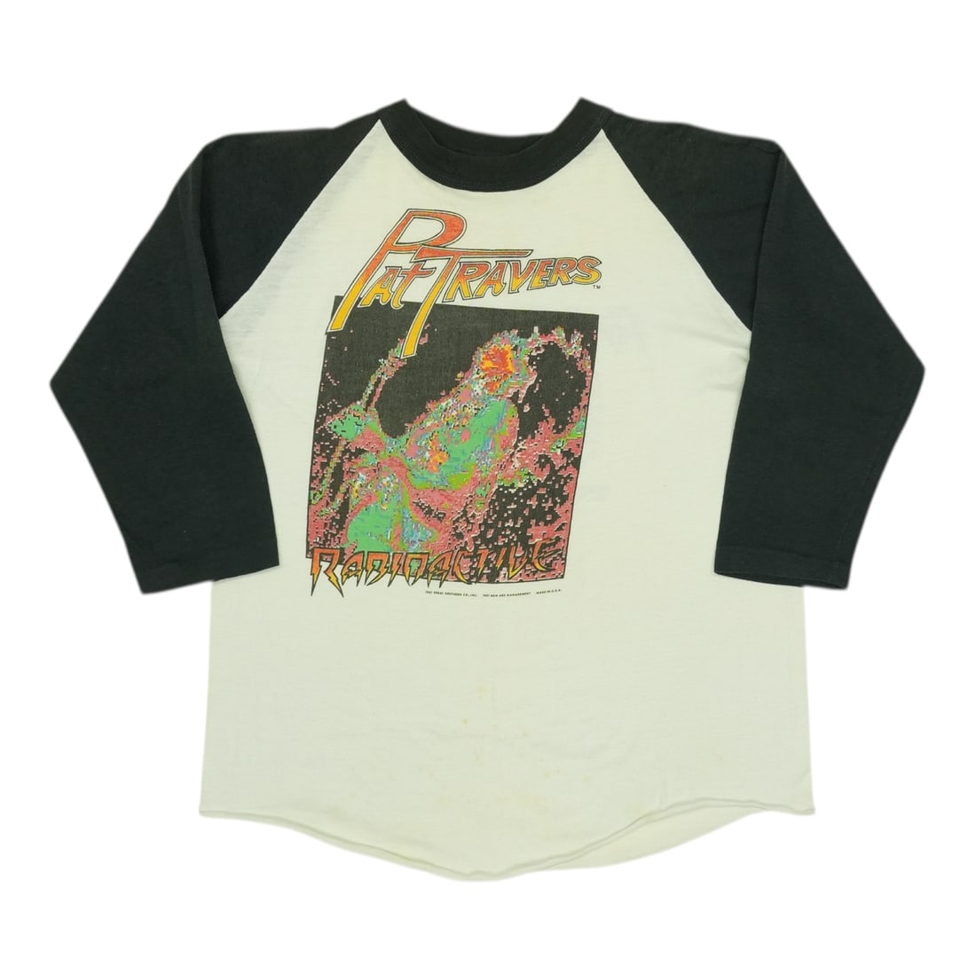 Vintage 1981 Pat Travers Radioactive Tour White Jersey Shirt (1 of 6)
