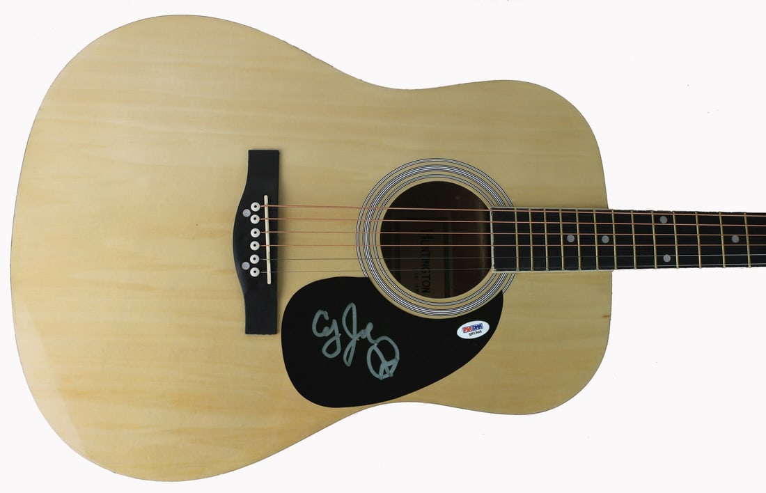 Joe McDonald Signed Acoustic Guitar Country Joe and the Fish PSA Authentic: Joe McDonald Signed Acoustic Guitar Country Joe and the Fish PSA Authentic This authentic acoustic guitar is personally signed by Joe McDonald, the iconic frontman of Country Joe and the Fish. The nat