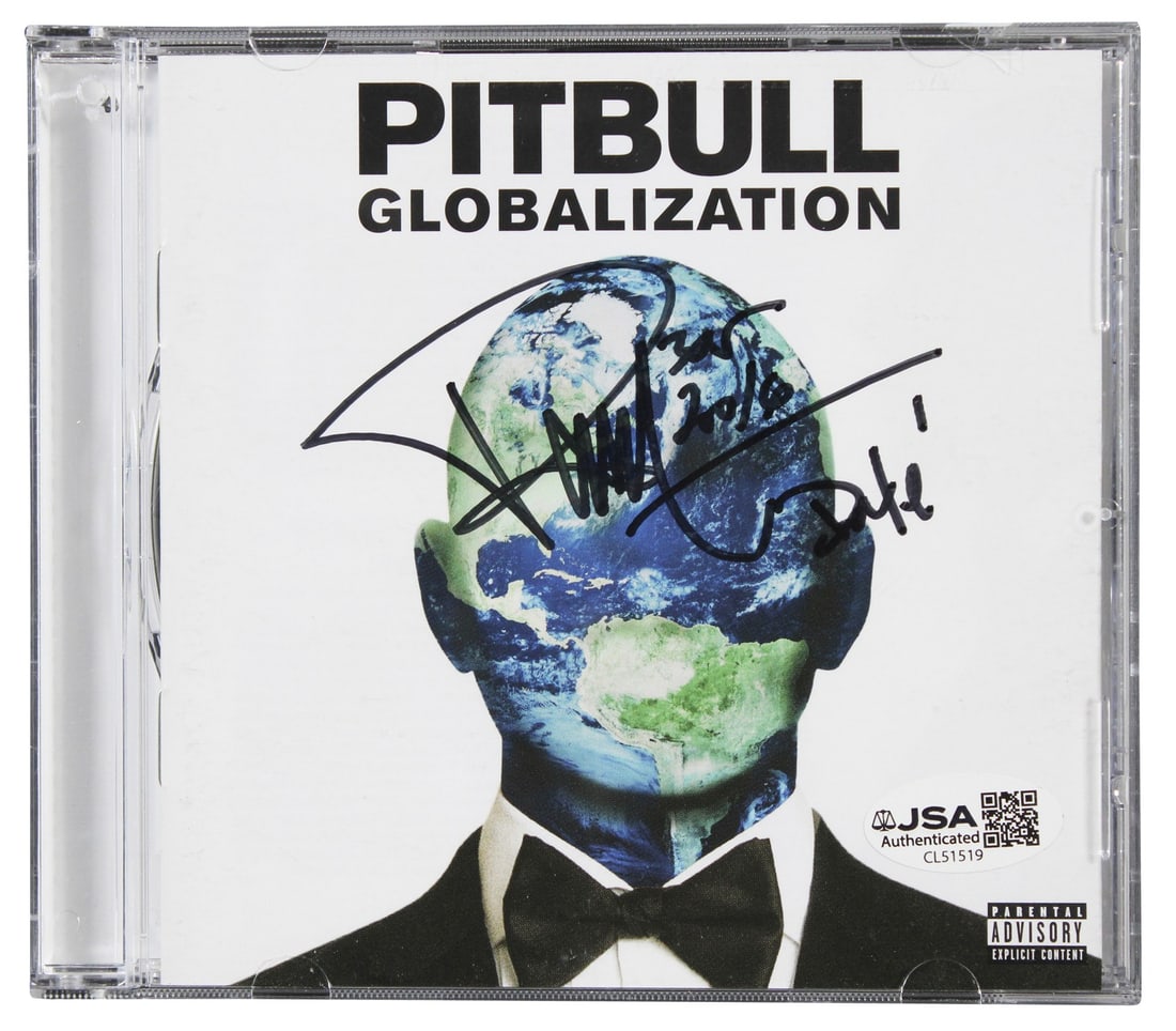 Pitbull Autographed Globalization CD Booklet and Disc JSA Certified (1 of 4)