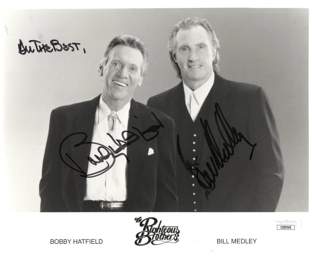 Bobby Hatfield Bill Medley Signed 8X10 Photo Righteous Brothers JSA Authenticated (1 of 2)