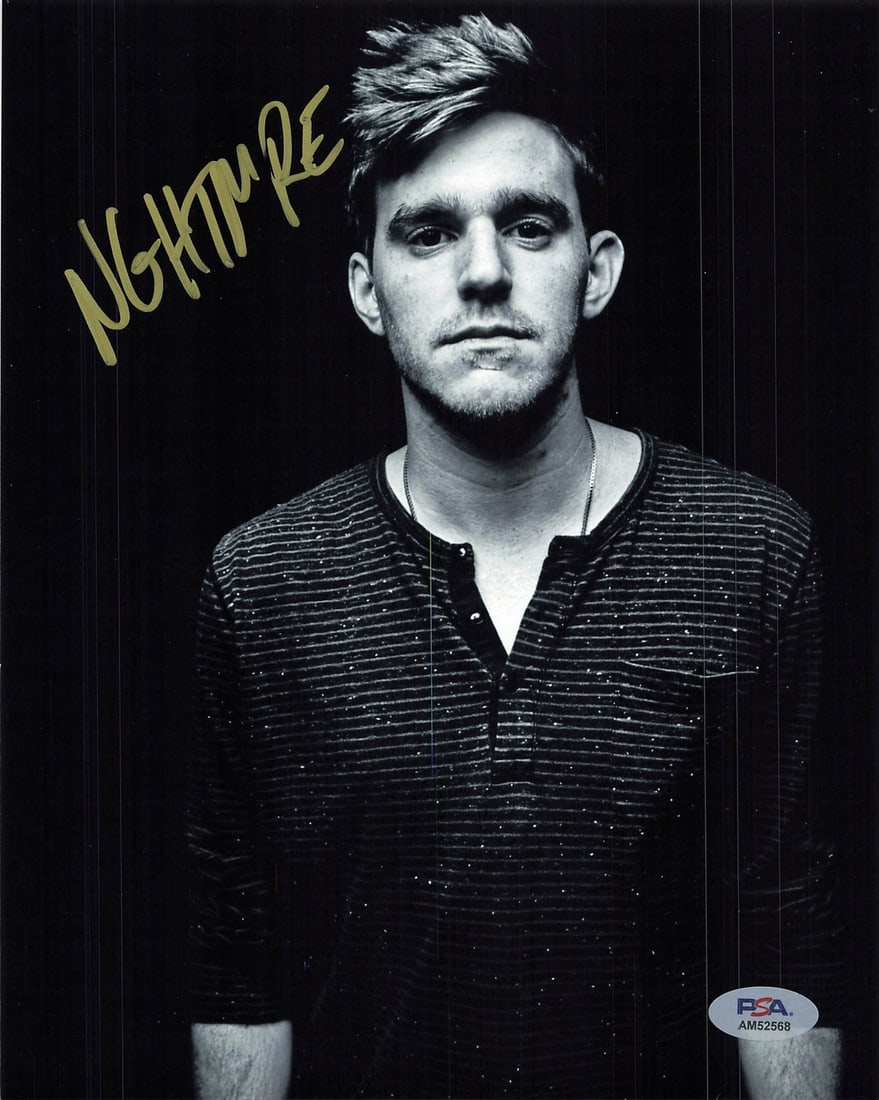 Nghtmre Autographed 8x10 Photo PSA/DNA Certified Music Memorabilia: Nghtmre Autographed 8x10 Photo PSA/DNA Certified Music Memorabilia This listing features an 8x10 photograph signed by the renowned DJ Nghtmre. The autograph has been authenticated by the experts at PS