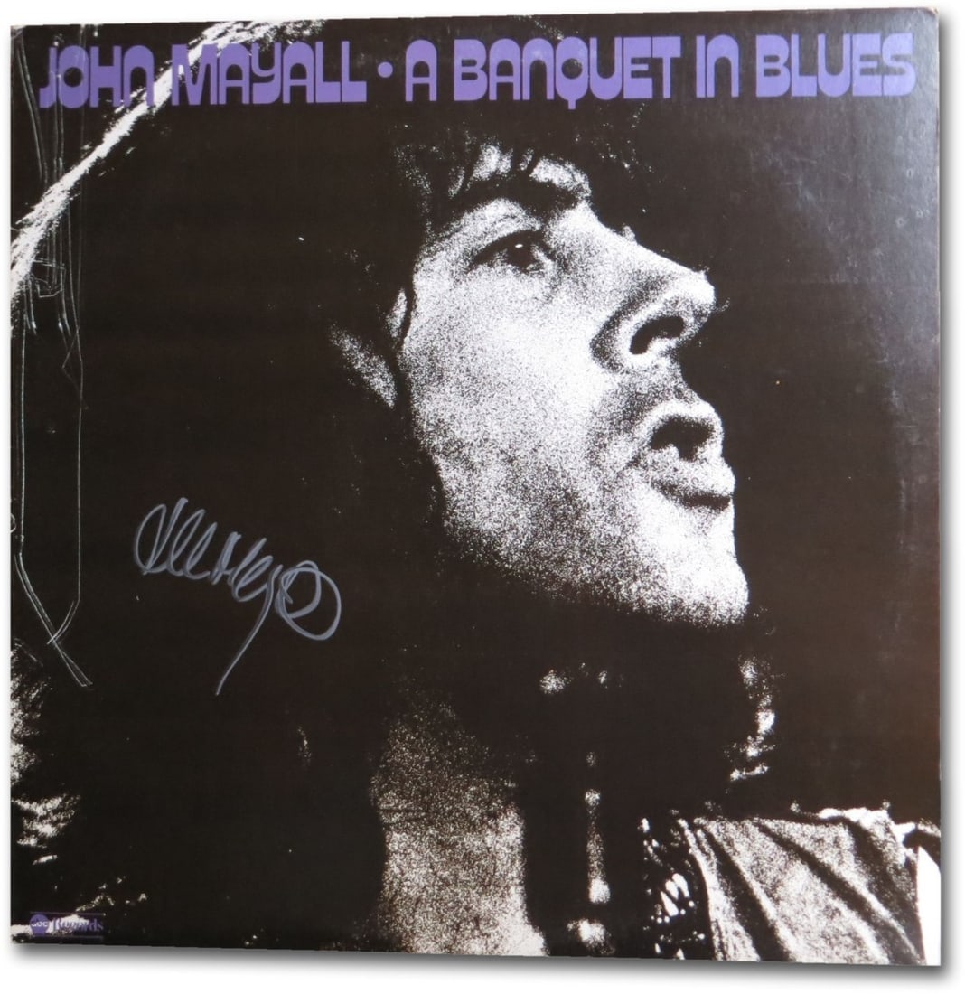 John Mayall Signed Album Cover A Banquet in Blues JSA Authenticated (1 of 4)