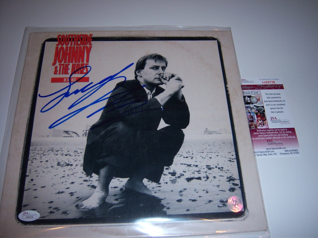 Signed Southside Johnny Vinyl Album With JSA COA: Signed Southside Johnny Vinyl Album With JSA COA This is an original "In The Heat" LP record album by Southside Johnny, signed as indicated in the title. The album originates from the United States an