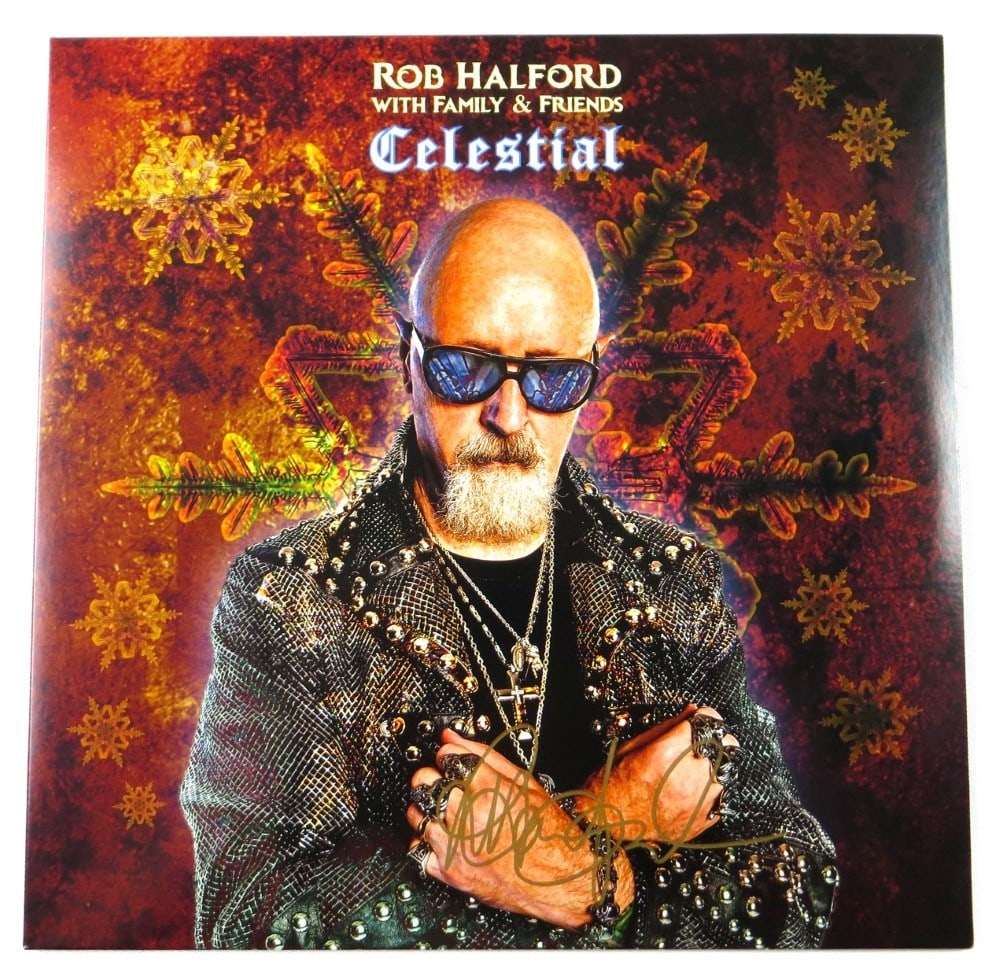 Rob Halford Autographed Judas Priest Record Cover JSA Certified: Rob Halford Autographed Judas Priest Record Cover JSA Certified This is an original autographed record album cover by Rob Halford, the iconic lead singer of Judas Priest. The item comes complete with 