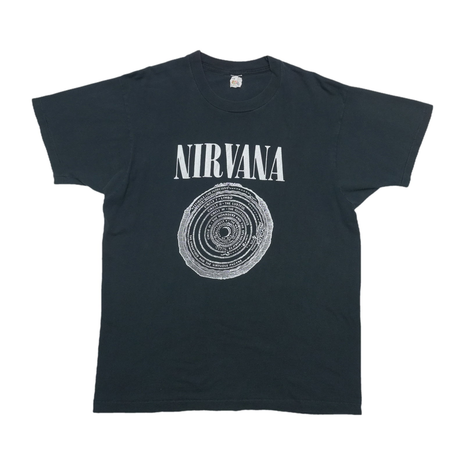 Vintage 1991 Nirvana black cotton graphic tee: Vintage 1991 Nirvana black cotton graphic tee This is an original vintage 1991 Nirvana Vestibule shirt featuring front and back graphics. The shirt is made from 100% cotton and comes in black. It is i