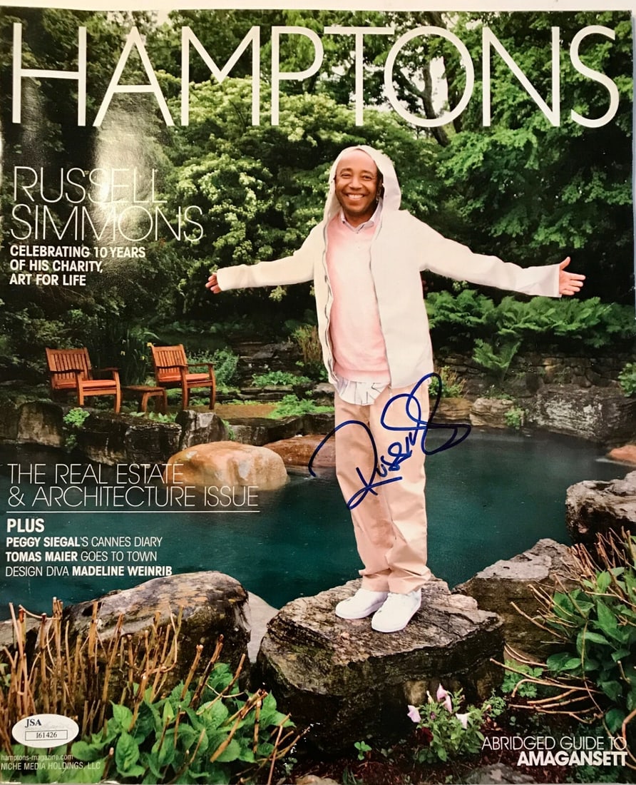 Russell Simmons Signed Hamptons Magazine JSA Authenticated (1 of 2)