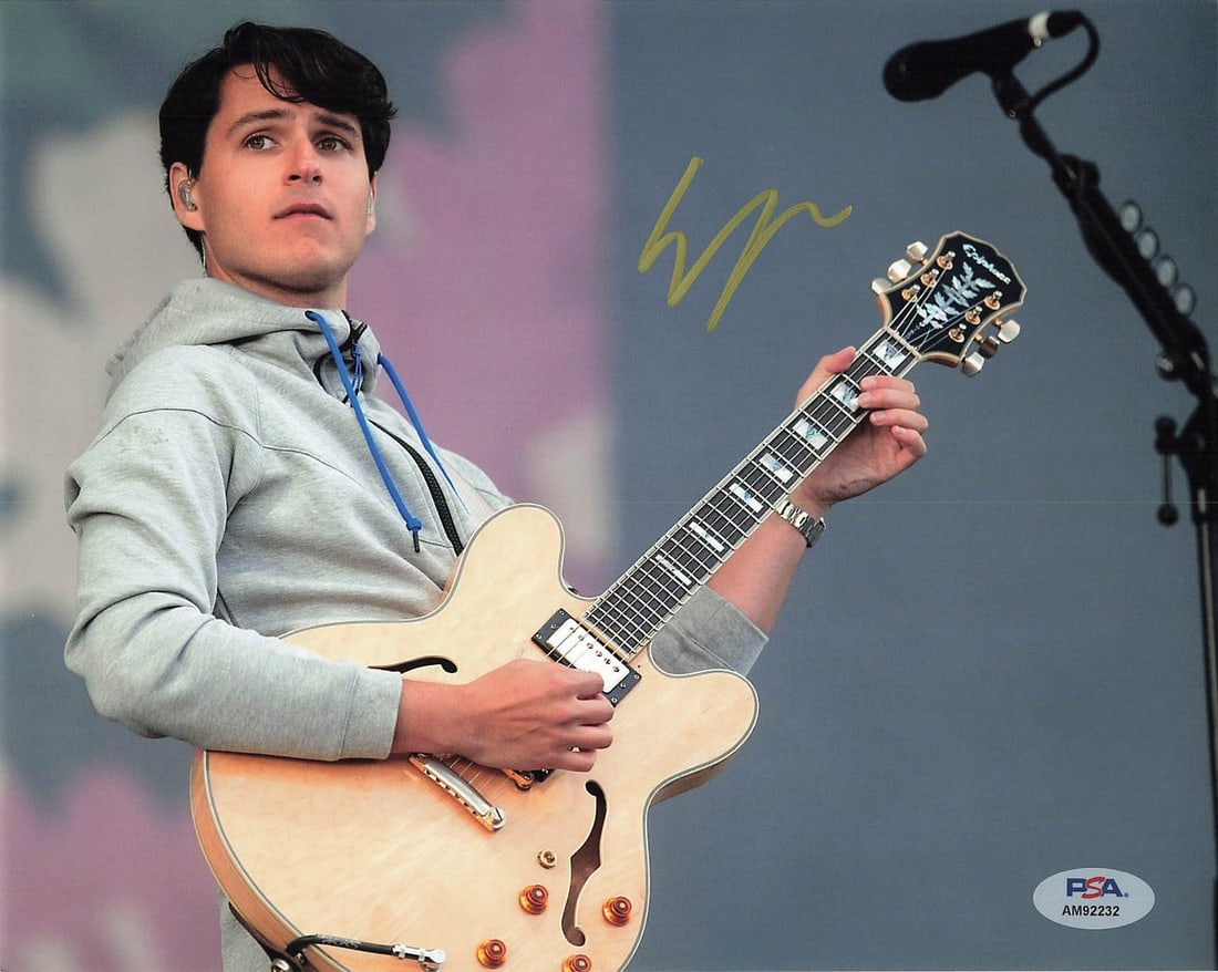 Ezra Koenig Autographed 8x10 Photo PSA/DNA Certified: Ezra Koenig Autographed 8x10 Photo PSA/DNA Certified This item features a professionally printed 8x10 photograph signed by Ezra Koenig. The autograph has been authenticated by PSA/DNA, ensuring its au