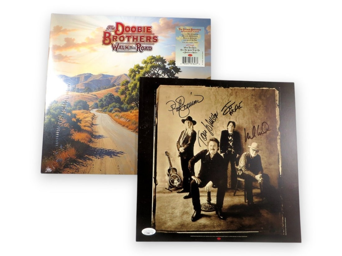 The Doobie Brothers Signed Record Insert JSA Authenticated: The Doobie Brothers Signed Record Insert JSA Authenticated This is an original autographed record insert from the iconic band, The Doobie Brothers. It features the signatures of members Tom Johnston, 