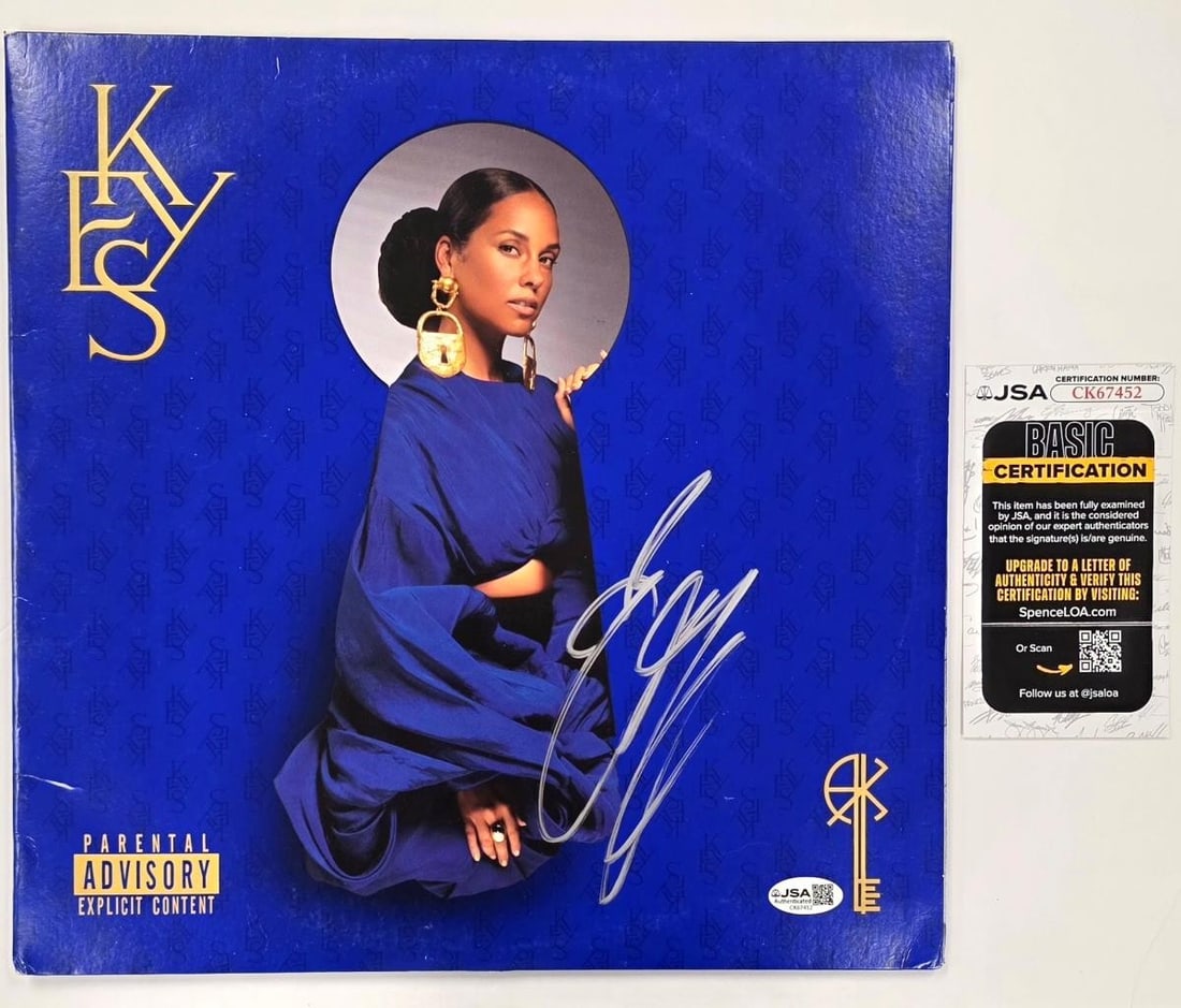 Alicia Keys autograph on Keys vinyl LP cover JSA (1 of 4)