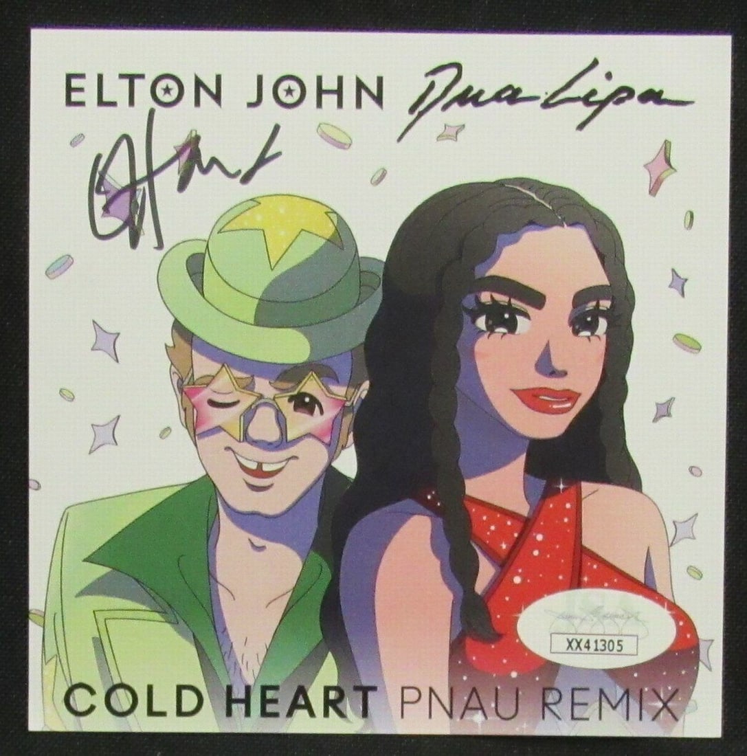 Elton John signed Cold Heart Pnau Remix CD insert JSA (1 of 3)
