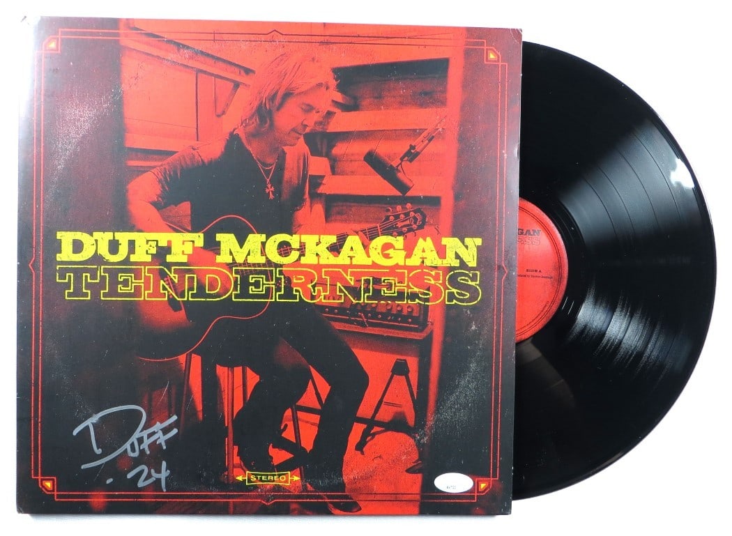 Duff McKagan Signed Album Cover Authentic JSA Guns N' Roses: Duff McKagan Signed Album Cover Authentic JSA Guns N' Roses This is an original record album cover signed by Duff McKagan, the bassist of Guns N' Roses. The autograph has been authenticated by James S