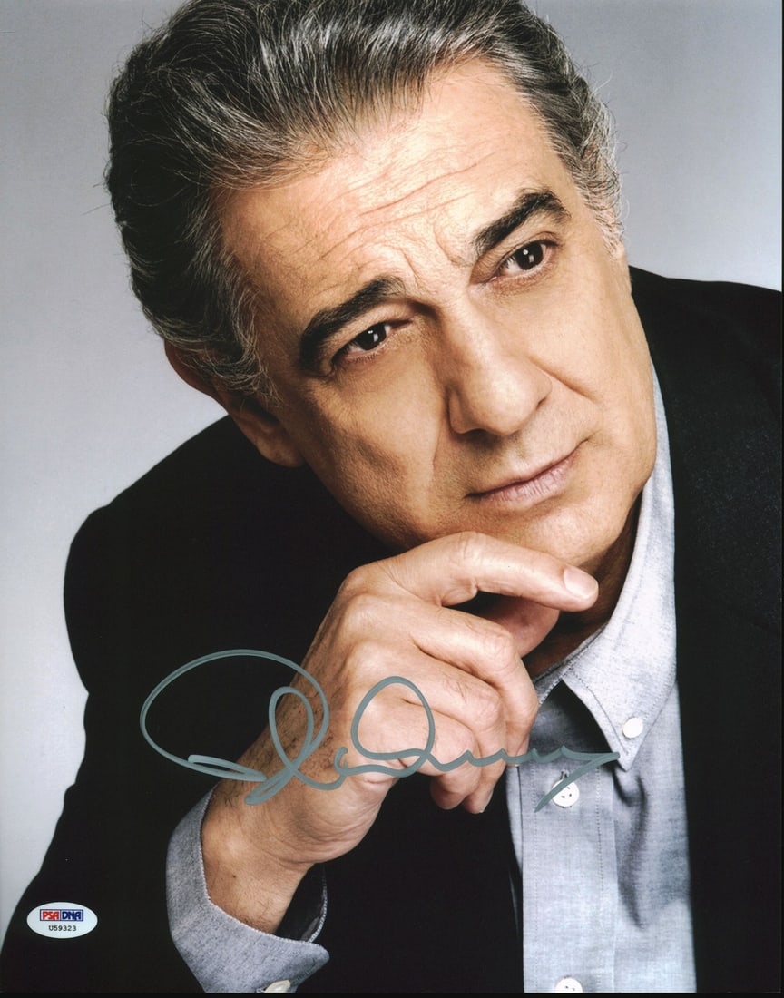 Placido Domingo Autographed 11x14 Photo PSA/DNA Certified: Placido Domingo Autographed 11x14 Photo PSA/DNA Certified This authentic autographed 11x14 photo features the renowned Placido Domingo. Each photo is personally signed by Domingo, ensuring its uniquen